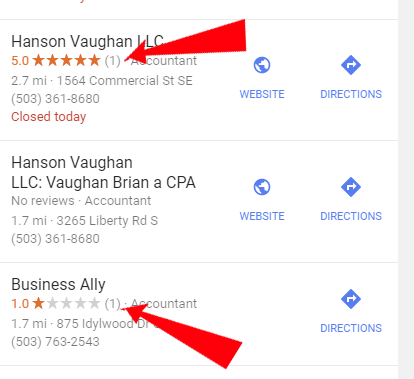 What happens now that you only need one review to get rated on Google